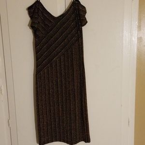 Gold and Black Dress Womens Large